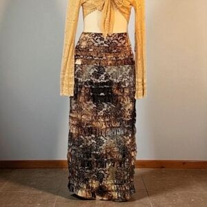 NWT Sage West Tie-Dye Colmn Maxi Skirt Size L